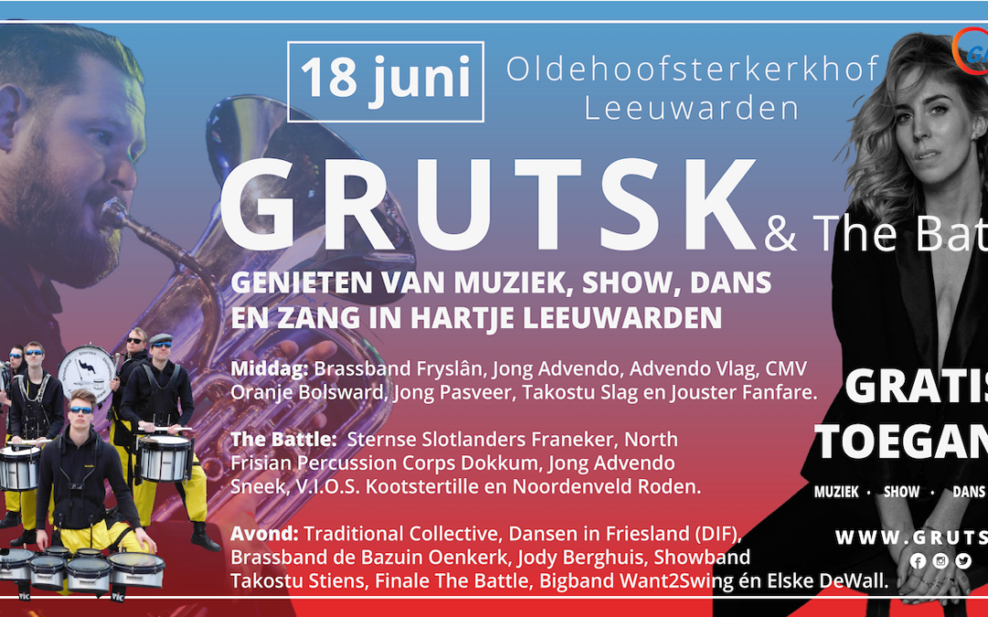 Tweede editie van Grutsk wordt op 18 juni groots muziekspektakel in hartje Leeuwarden